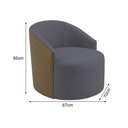 Ver imagem 3 de Poltrona Design Clean Confortavel para Ambientes Modernos Cinza Leticia