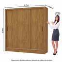Ver imagem 5 de Guarda-roupa Casal Modulado 4 Portas com Cama Santiago 3 Portas 5 Gavetas