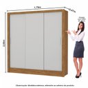 Ver imagem 5 de Guarda-Roupa Casal Modulado 4 Portas com Cama Santiago 3 Portas 5 Gavetas Bege/Cinamomo/Off White