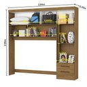 Ver imagem 4 de Guarda-Roupa Casal Modulado 4 Portas com Cama Santiago 3 Portas com Espelho 5 Gavetas Marrom/Cinamomo