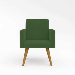 Kit 06 Cadeiras Poltronas Decorativa - Escritório - Recepção Cor:verde - 3