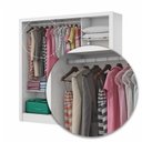 Ver mais imagens de Guarda-Roupa Casal Modulado 4 Portas Santiago 3 Portas Plus 5 Gavetas com Espelho Branco