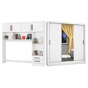 Ver imagem 3 de Guarda-Roupa Casal Modulado 4 Portas Santiago 3 Portas Plus 5 Gavetas com Espelho Branco