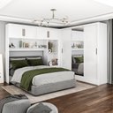 Ver imagem 1 de Guarda-roupa Casal Modulado 4 Portas Santiago 3 Portas Plus 5 Gavetas com Espelho