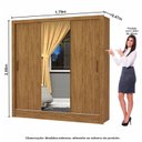 Ver imagem 6 de Guarda-Roupa Casal Modulado 4 Portas Santiago 3 Portas Plus 5 Gavetas com Espelho Marrom/Cinamomo