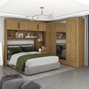 Ver imagem 1 de Guarda-roupa Casal Modulado 4 Portas Santiago 3 Portas Plus 5 Gavetas com Espelho