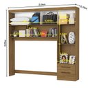 Ver imagem 2 de Guarda-Roupa Casal Modulado 4 Portas Santiago 3 Portas Plus 5 Gavetas com Espelho Marrom/Cinamomo