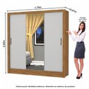 Ver imagem 6 de Guarda-Roupa Casal Modulado 4 Portas Santiago 3 Portas Plus 5 Gavetas com Espelho Bege/Cinamomo/Off White