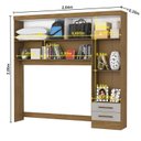 Ver imagem 3 de Guarda-Roupa Casal Modulado 4 Portas Santiago 3 Portas Plus 5 Gavetas com Espelho Bege/Cinamomo/Off White