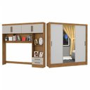 Ver imagem 2 de Guarda-Roupa Casal Modulado 4 Portas Santiago 3 Portas Plus 5 Gavetas com Espelho Bege/Cinamomo/Off White