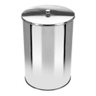 Lixeira Office Redonda com Tampa em Inox 7 Litros Cor:cinza - 1