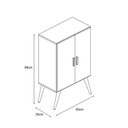 Ver imagem 3 de Armário Organizador Multiuso Cali 50cm MDF Branco Lavanderia Quarto Cozinha