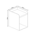 Ver imagem 3 de Mesa de Cabeceira Suspensa Branca em Aço Linha Home Padrão Morphi Design 20cm - Cor: Branco