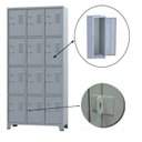 Ver imagem 3 de Armário Locker para Vestiário 12 Portas Pequenas Cinza