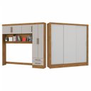 Ver imagem 2 de Guarda-Roupa Casal Modulado 5 Portas Santiago 3 Portas 5 Gavetas Bege/Cinamomo/Off White