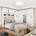 Ver imagem 1 de Guarda-Roupa Casal Modulado 5 Portas Santiago 3 Portas com Espelho 5 Gavetas Branco
