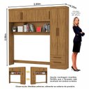 Ver imagem 5 de Guarda-Roupa Casal Modulado 5 Portas Santiago 3 Portas com Espelho 5 Gavetas Marrom/Cinamomo