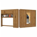 Ver imagem 2 de Guarda-Roupa Casal Modulado 5 Portas Santiago 3 Portas com Espelho 5 Gavetas Marrom/Cinamomo