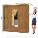 Ver imagem 6 de Guarda-Roupa Casal Modulado 5 Portas Santiago 3 Portas com Espelho 5 Gavetas Marrom/Cinamomo