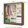 Guarda-roupa Casal Modulado 5 Portas Santiago 3 Portas com Espelho 5 Gavetas - 4