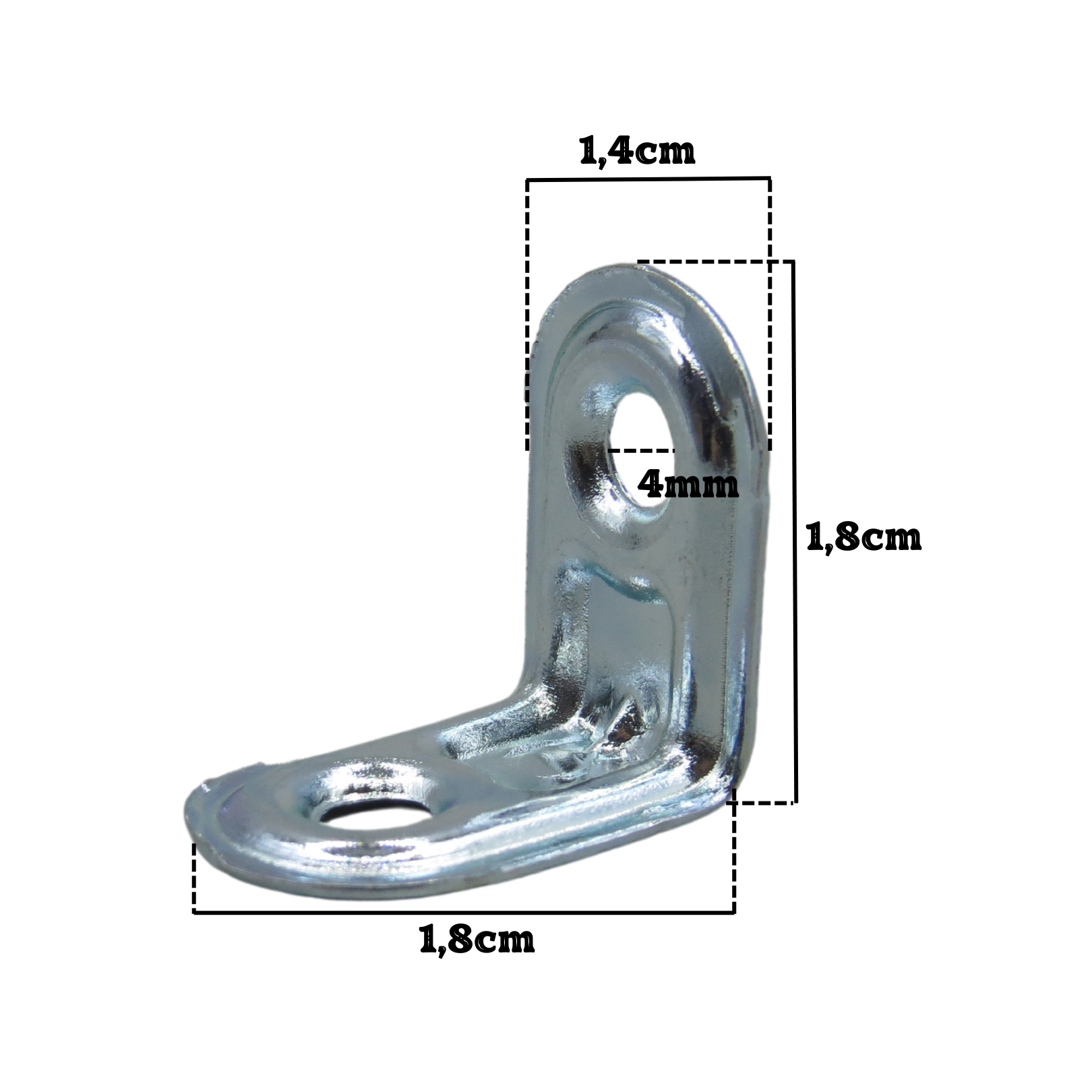 Cantoneira em L Zincada para Gaveta Móveis - Kit 50 Un - 2