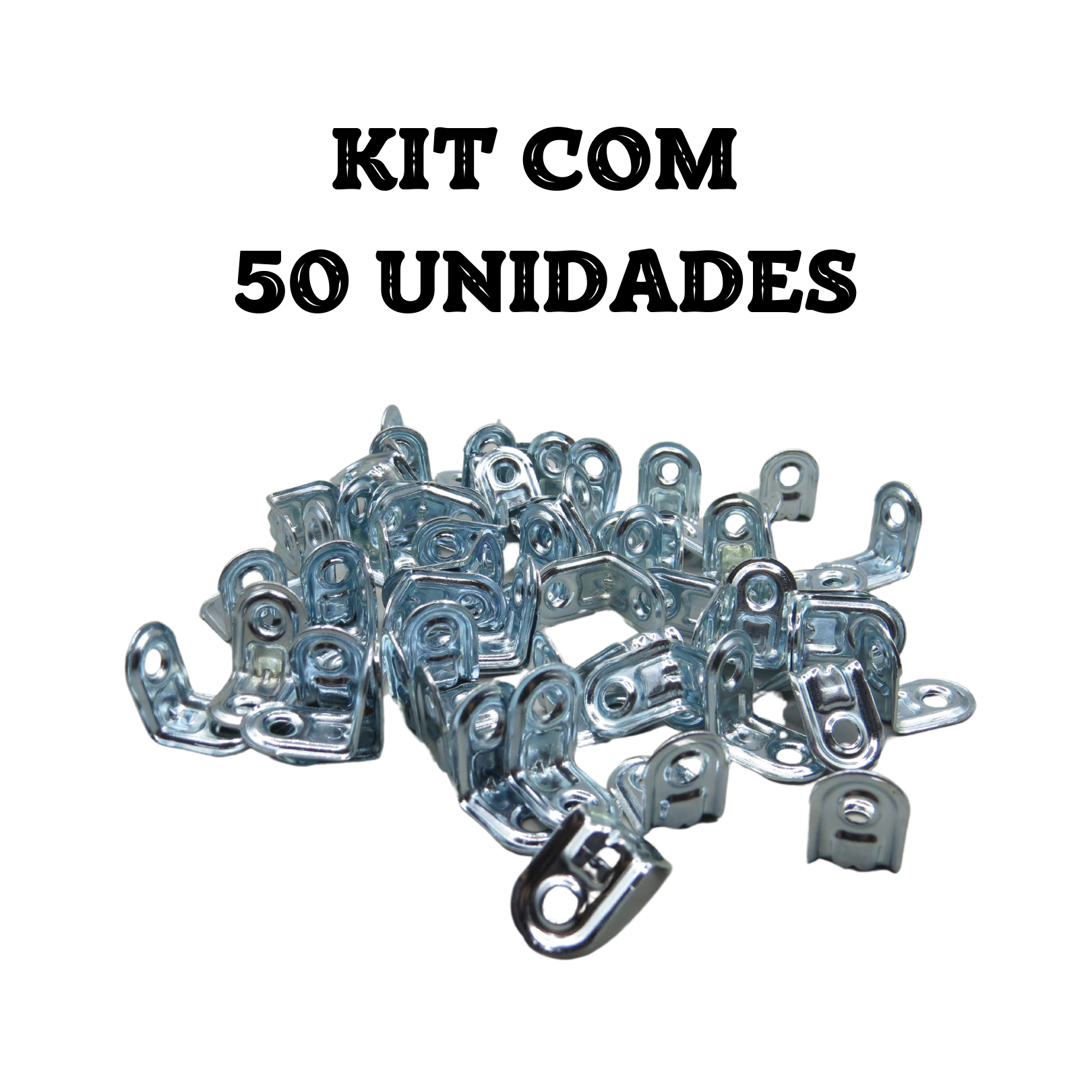 Cantoneira em L Zincada para Gaveta Móveis - Kit 50 Un