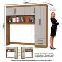 Ver imagem 5 de Guarda-Roupa Casal Modulado 5 Portas Santiago 3 Portas com Espelho 5 Gavetas Bege/Cinamomo/Off White