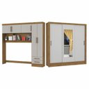 Ver imagem 2 de Guarda-roupa Casal Modulado 5 Portas Santiago 3 Portas com Espelho 5 Gavetas