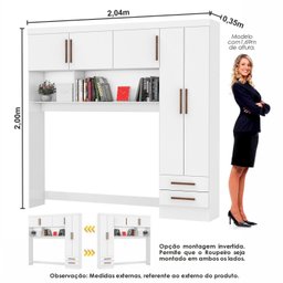 Guarda-roupa Casal Modulado 5 Portas com Cama Santiago 3 Portas 5 Gavetas - 6