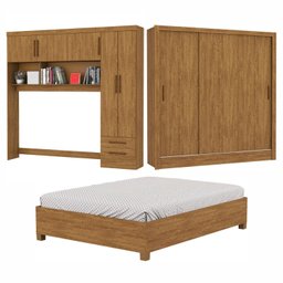 Guarda-roupa Casal Modulado 5 Portas com Cama Santiago 3 Portas 5 Gavetas - 3