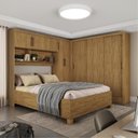 Ver imagem 1 de Guarda-Roupa Casal Modulado 5 Portas com Cama Santiago 3 Portas 5 Gavetas Marrom/Cinamomo