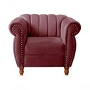 Ver imagem 4 de Sofá Realeza 4 Lugares Fixo 2+1+1 110cm Bordô Suede Estrutura Madeira Bella Decor