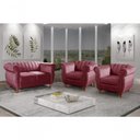 Ver imagem 7 de Sofá Realeza 4 Lugares Fixo 2+1+1 110cm Bordô Suede Estrutura Madeira Bella Decor