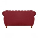 Ver imagem 2 de Sofá Realeza 4 Lugares Fixo 2+1+1 110cm Bordô Suede Estrutura Madeira Bella Decor