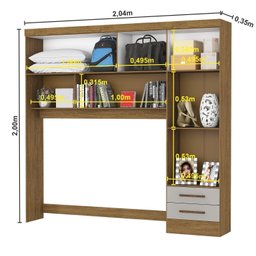 Guarda-roupa Casal Modulado 5 Portas com Cama Santiago 3 Portas 5 Gavetas - 4