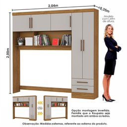 Guarda-roupa Casal Modulado 5 Portas com Cama Santiago 3 Portas 5 Gavetas - 6