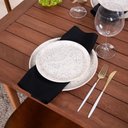 Ver imagem 3 de Kit Guardanapos Basic 2 Peças 35cm X 35cm 100% Poliéster Tecido Oxford - Preto