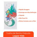 Ver imagem 6 de Toalha de Banho Infantil Ariel Pequena Sereia Lepper Felpuda de Algodão Disney Princesa Piscina