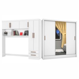 Guarda-roupa Casal Modulado 5 Portas Santiago 3 Portas Plus 5 Gavetas com Espelho - 2 Guarda-roupa Casal Modulado 5 Portas Santiago 3 Portas Plus 5 Gavetas com Espelho - 2