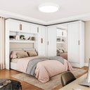 Ver imagem 1 de Guarda-Roupa Casal Modulado 5 Portas Santiago 3 Portas Plus 5 Gavetas com Espelho Branco