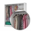Ver imagem 3 de Guarda-Roupa Casal Modulado 5 Portas Santiago 3 Portas Plus 5 Gavetas com Espelho Branco