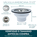 Ver imagem 3 de Kit Dispenser Dosador Detergente 500ml de Embutir E Valvula Americana 3 1/2 Ralo Para Pia Cozinha