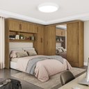 Ver imagem 1 de Guarda-Roupa Casal Modulado 5 Portas Santiago 3 Portas Plus 5 Gavetas com Espelho Marrom/Cinamomo