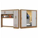 Ver imagem 3 de Guarda-Roupa Casal Modulado 5 Portas Santiago 3 Portas Plus 5 Gavetas com Espelho Bege/Cinamomo/Off White