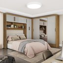 Ver imagem 1 de Guarda-Roupa Casal Modulado 5 Portas Santiago 3 Portas Plus 5 Gavetas com Espelho Bege/Cinamomo/Off White