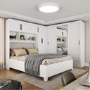 Ver imagem 1 de Guarda-Roupa Casal Modulado 5 Portas com Cama Santiago 3 Portas Plus 5 Gavetas com Espelho Branco