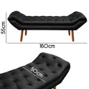 Ver imagem 4 de Puff Recamier Clássico Retrô Roma Queen Size 160cm Corino - Sofa Store:corino Preto
