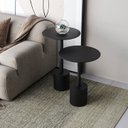 Ver imagem 1 de Conjunto Mesa Lateral de Canto Parma 100% MDF 65cm x 40cm x 40 cm Preto