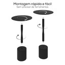 Ver imagem 7 de Conjunto Mesa Lateral de Canto Parma 100% MDF 65cm x 40cm x 40 cm Preto