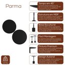 Ver imagem 6 de Conjunto Mesa Lateral de Canto Parma 100% MDF 65cm x 40cm x 40 cm Preto